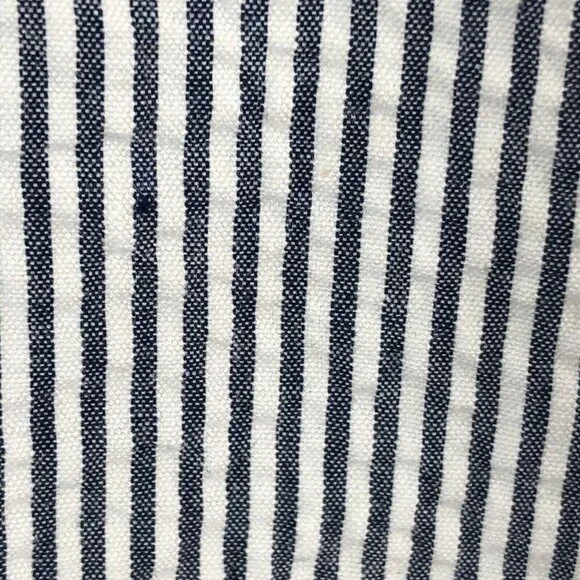 Anthropologie Viola Womens Skirt Size 0 Gray White Seersucker Striped Pockets - Picture 7 of 12